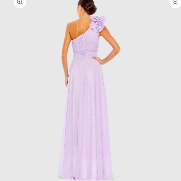 NWT Mac Duggal Lilac One-Shoulder Gown size 4 - Picture 4 of 13